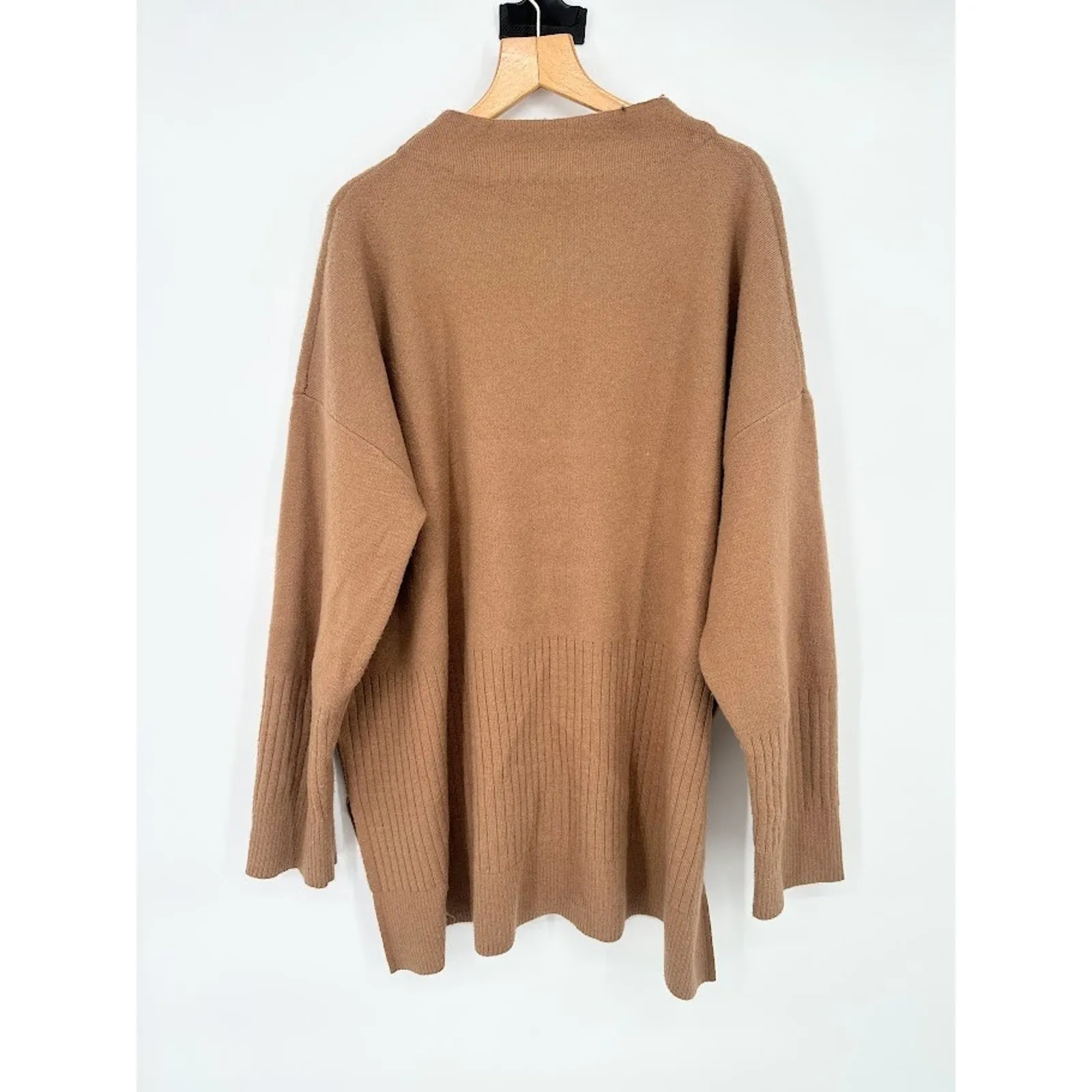 Donna Karan NY Brown Pullover Sweater Womens XL Wool Blend Minimalist Neutral - Image 6