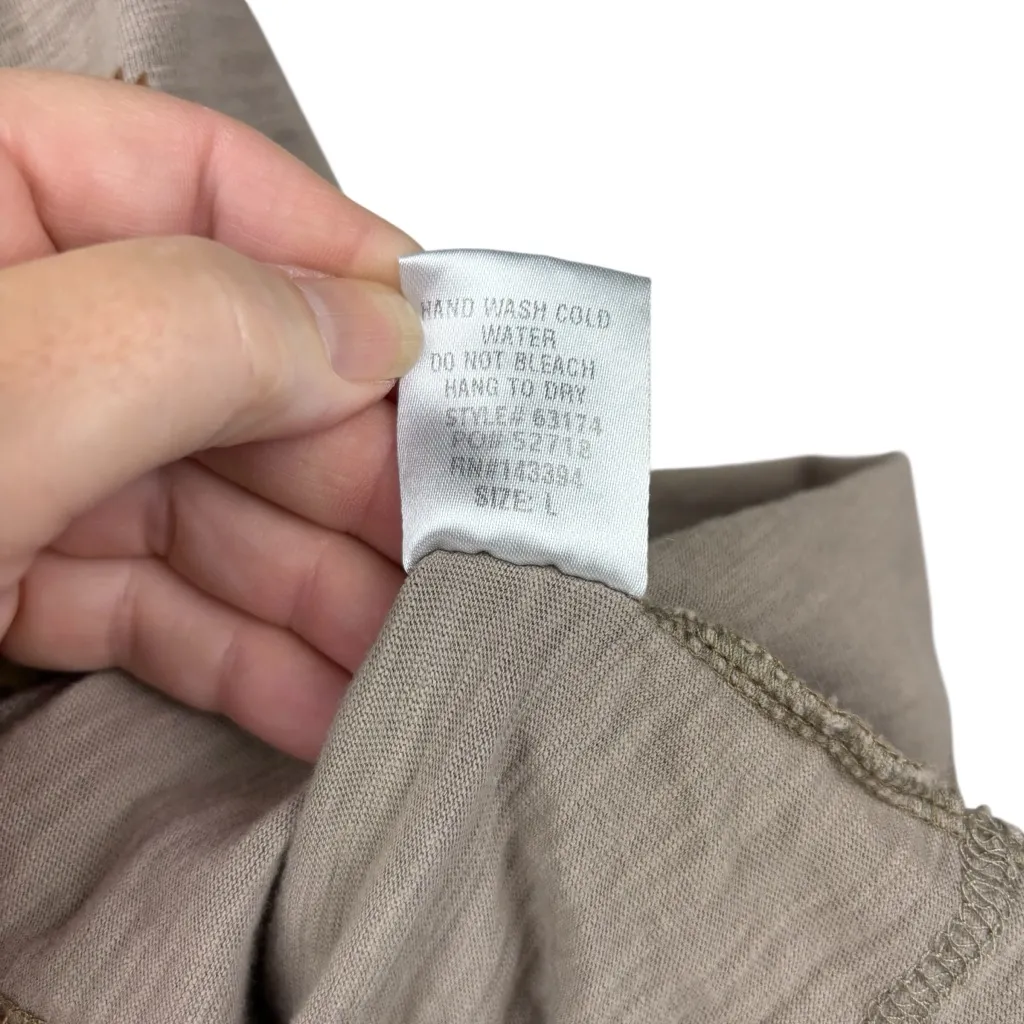 Cotton Bleu floral top size Large fairy y2k fall colorblock back to school Tan - Image 7