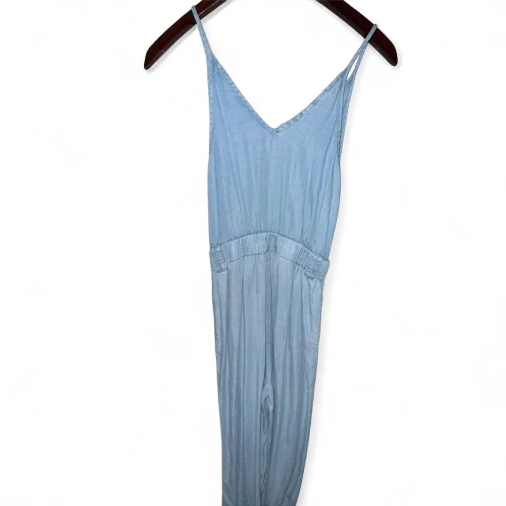 Thread + Supply Chambray Jumpsuit – Size Small Blue - Image 2