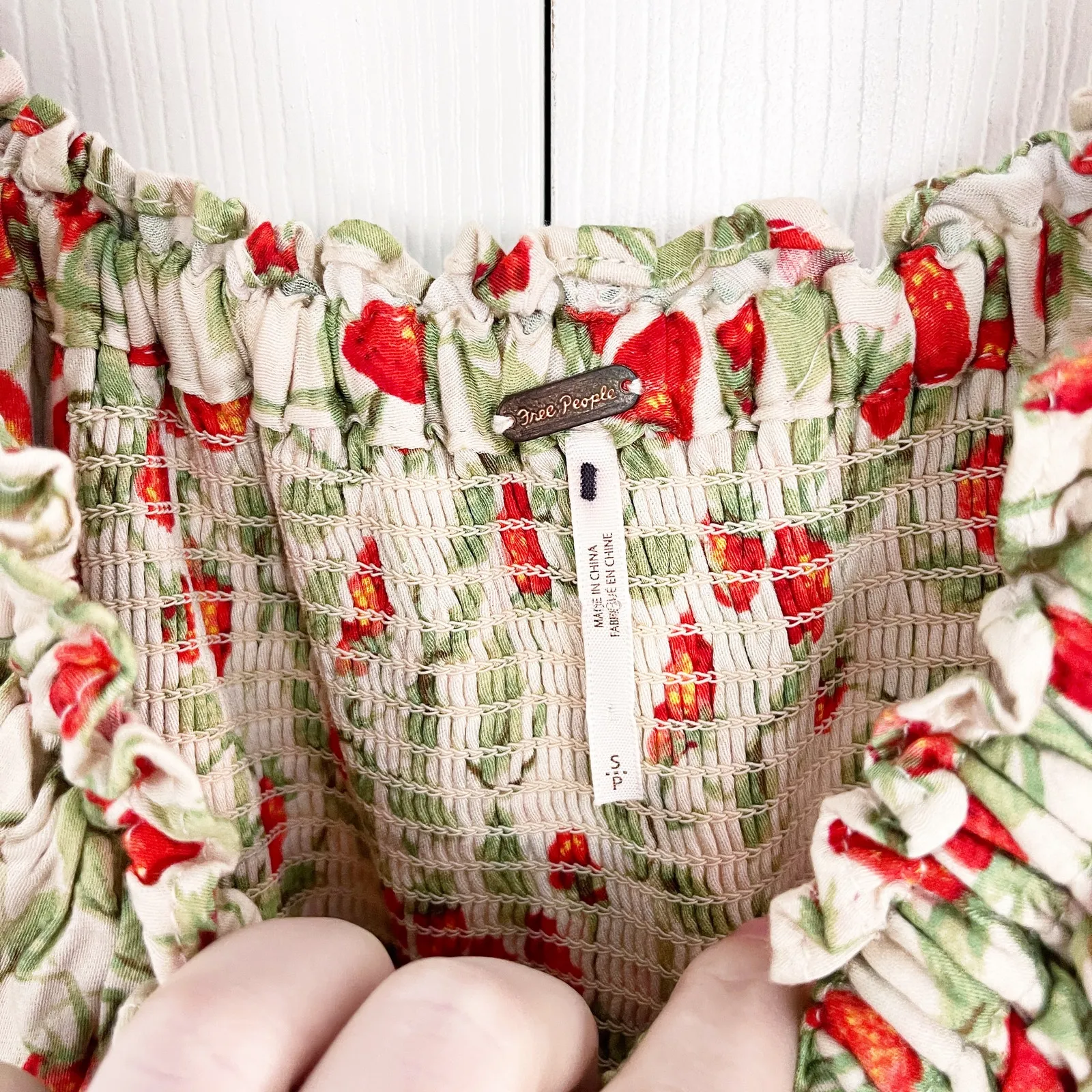 Free People She's A Dream Strawberry Ivory Maxi Dress - Image 6