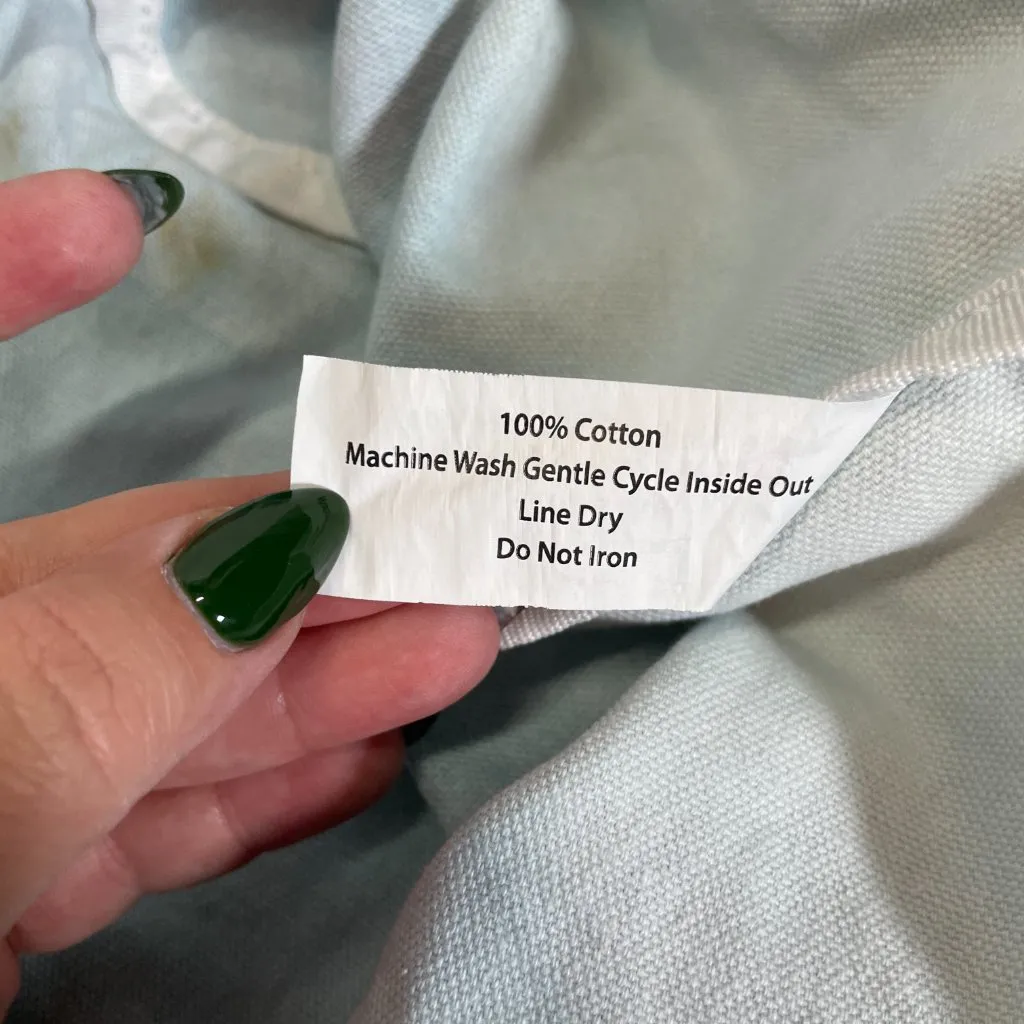 Athleta Tote Bag Gym Blue Ombre Large Cotton Canvas Shopping Bag 19 x 13 - Image 10