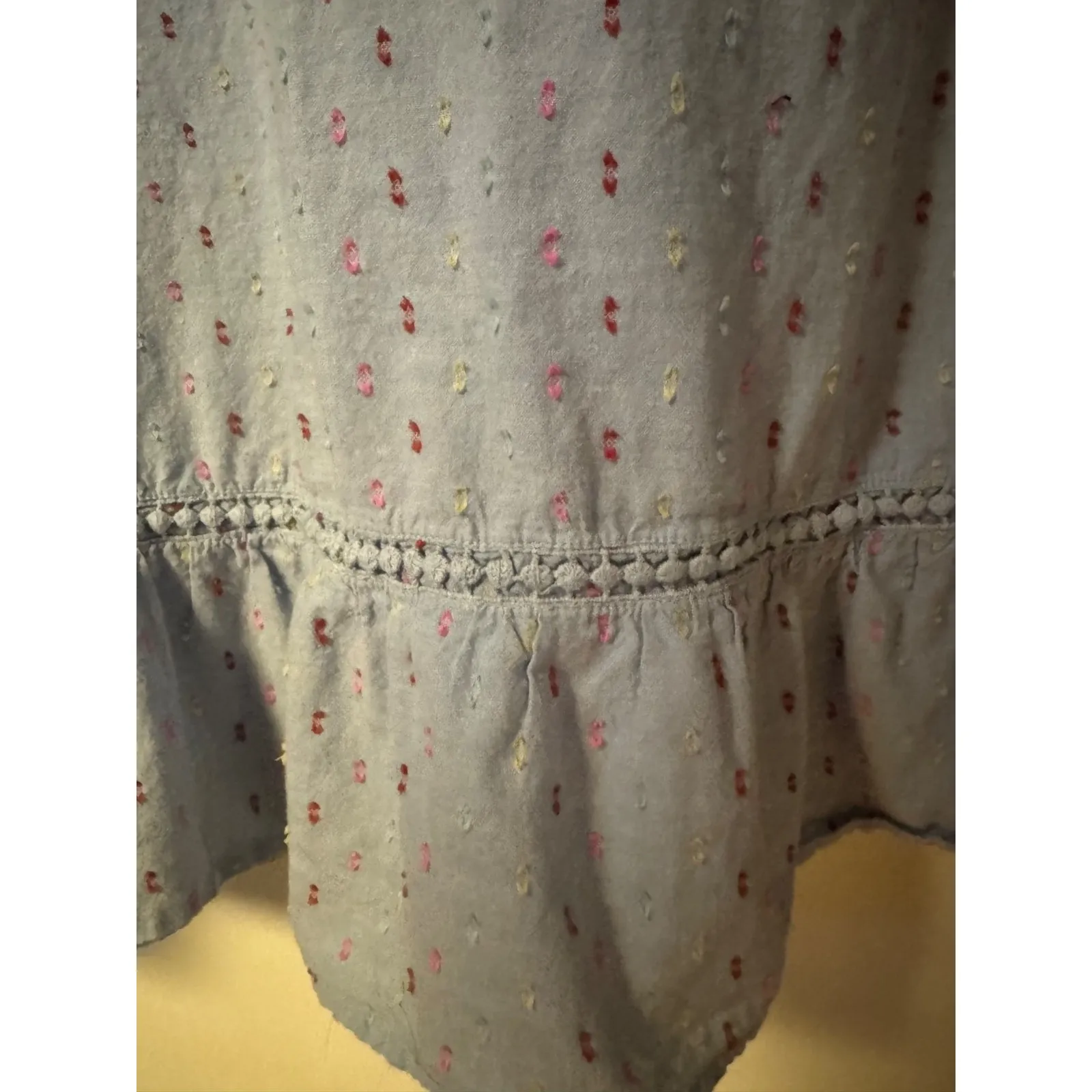 Crown & Ivy XL Charbrsy Rainbow Shirt Dress Balloon 3/4 sleeve - Image 8