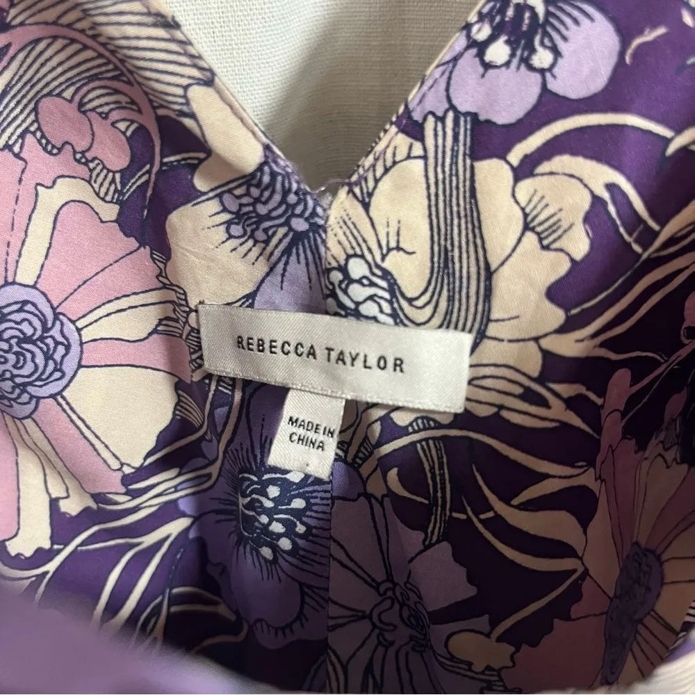 Rebecca Taylor Poppy Field Wrap Dress - Purple - Image 6