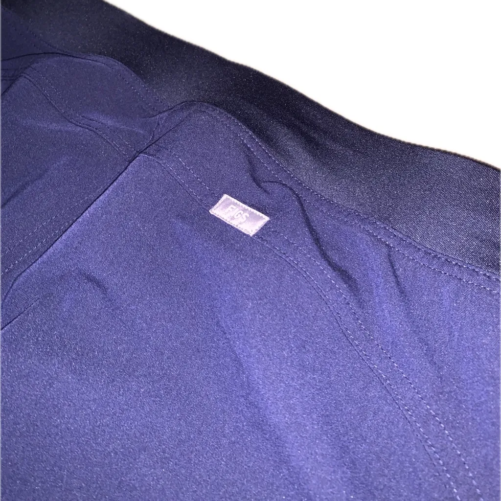 Figs Technical Collection Navy Blue Drawstring Scrub Utility Medical Pants S - Image 7