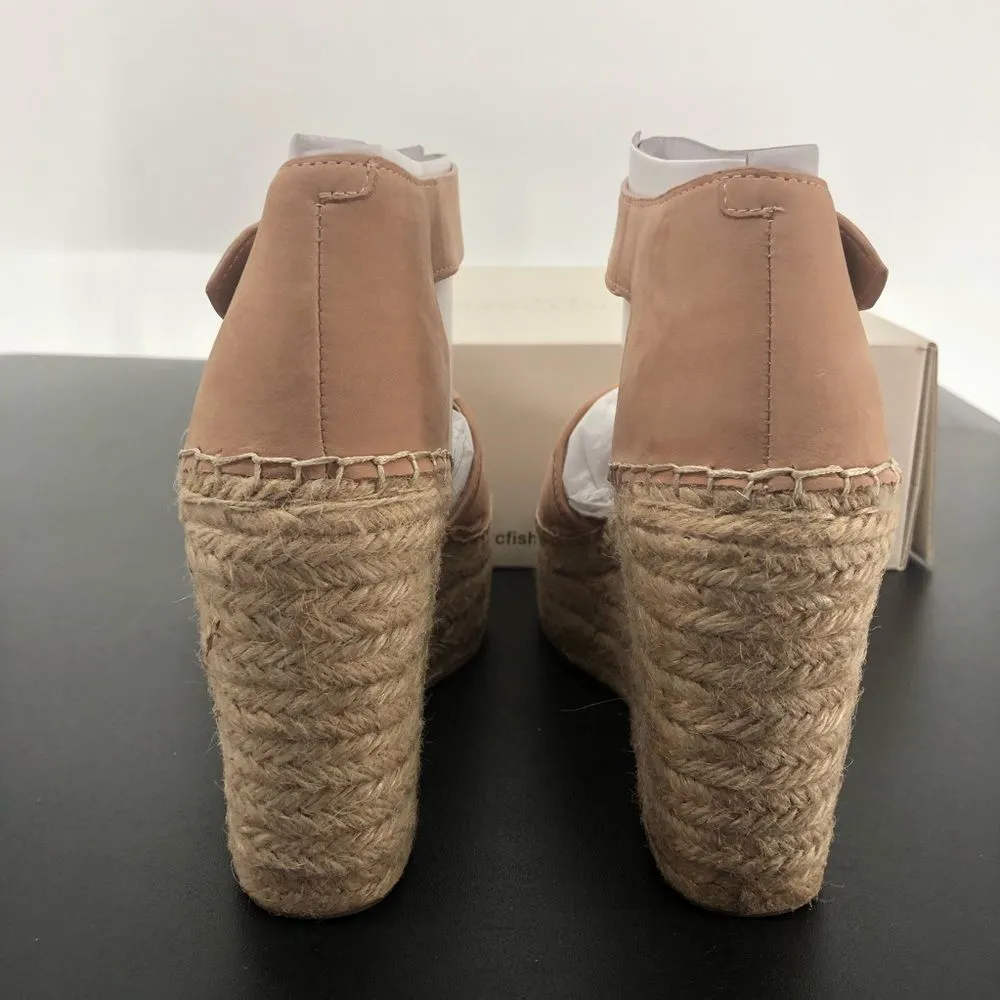Marc Fisher Adalla Basketweave Suede Light Pink Platform Wedge Espadrille Sandal - Image 10