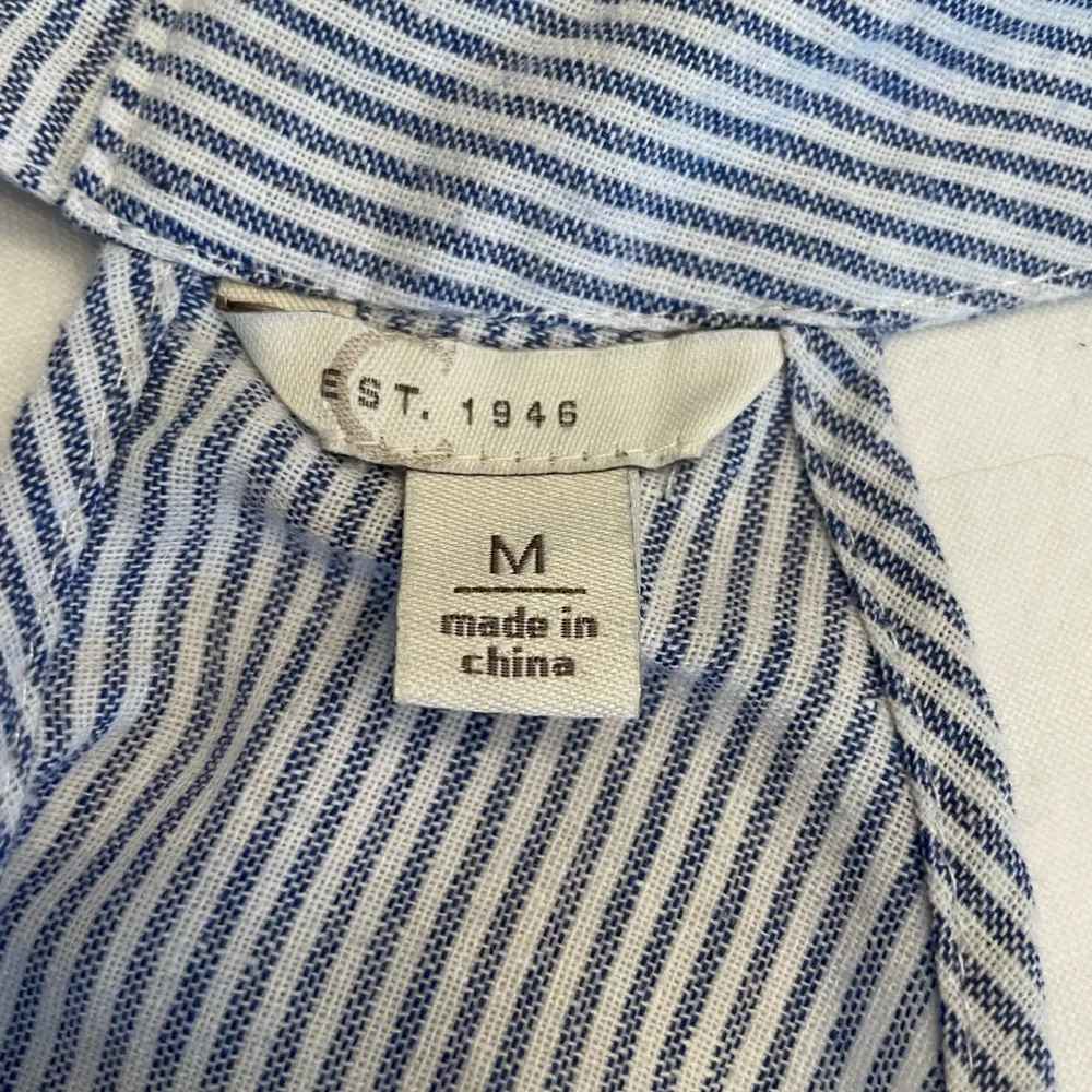 Fishermancore Preppy Navy Nautical Stripe Halter Top Blue Size M - Image 4