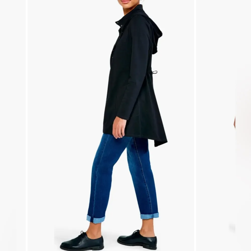 Nic+Zoe Women’s XL Perfect Throw-On Hooded Jacket in Black Onyx New $168 - Image 11