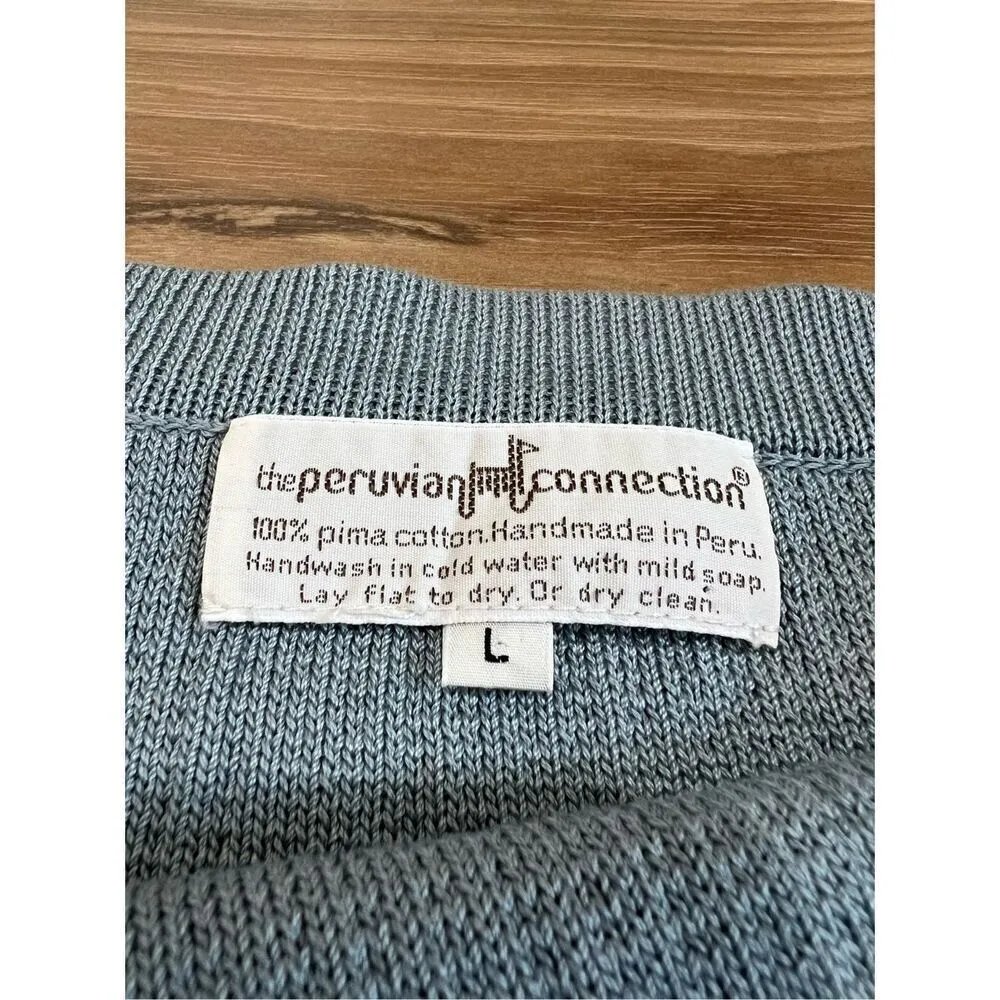 Peruvian Connection Knit Skirt Bodycon Stretch 100% Pima Cotton Large - Image 3