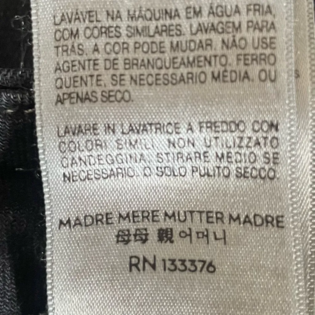 Mother Denim High Waisted Looker Skinny Jeans in the wash "Coffee, Tea or Me?" Black Size 25 - Image 14