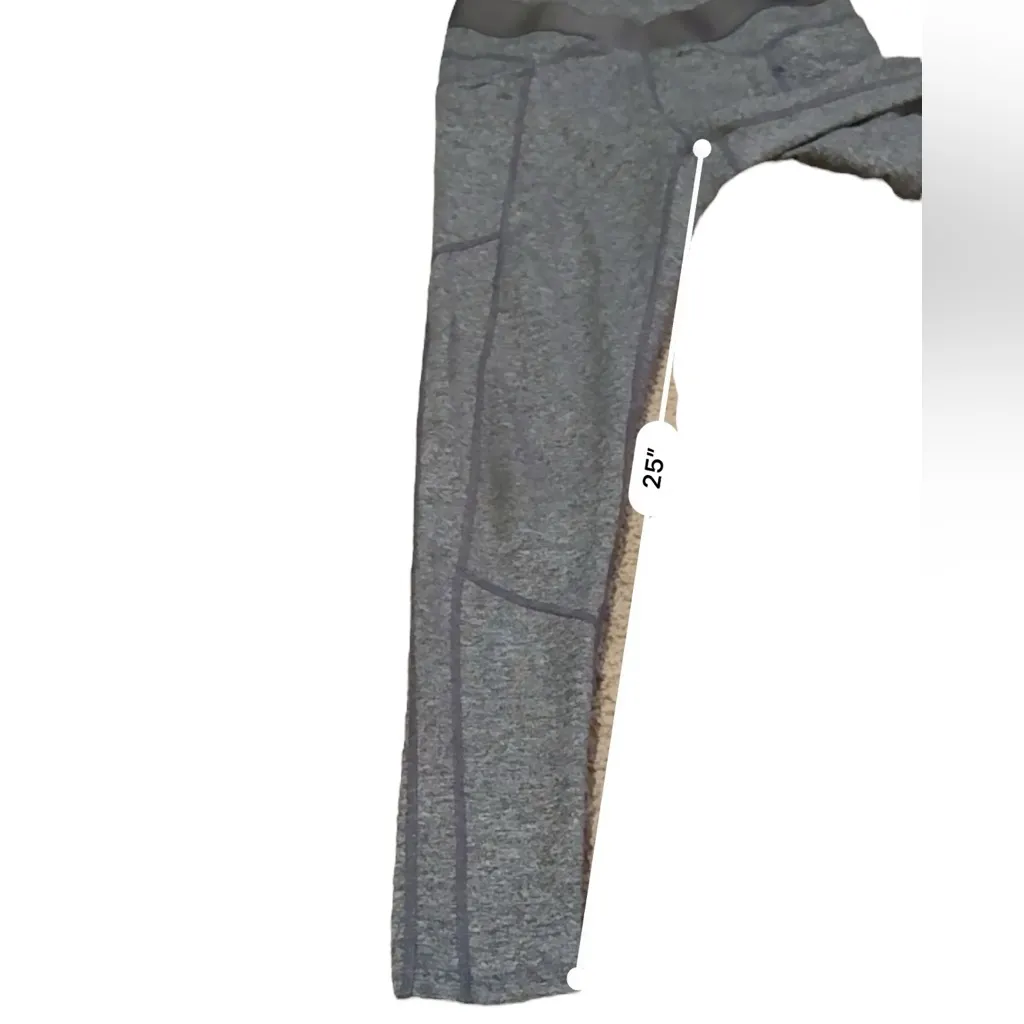 Free People Movement Crossover Heather Gray Leggings Sz S Mid Rise Cropped‎ - Image 11