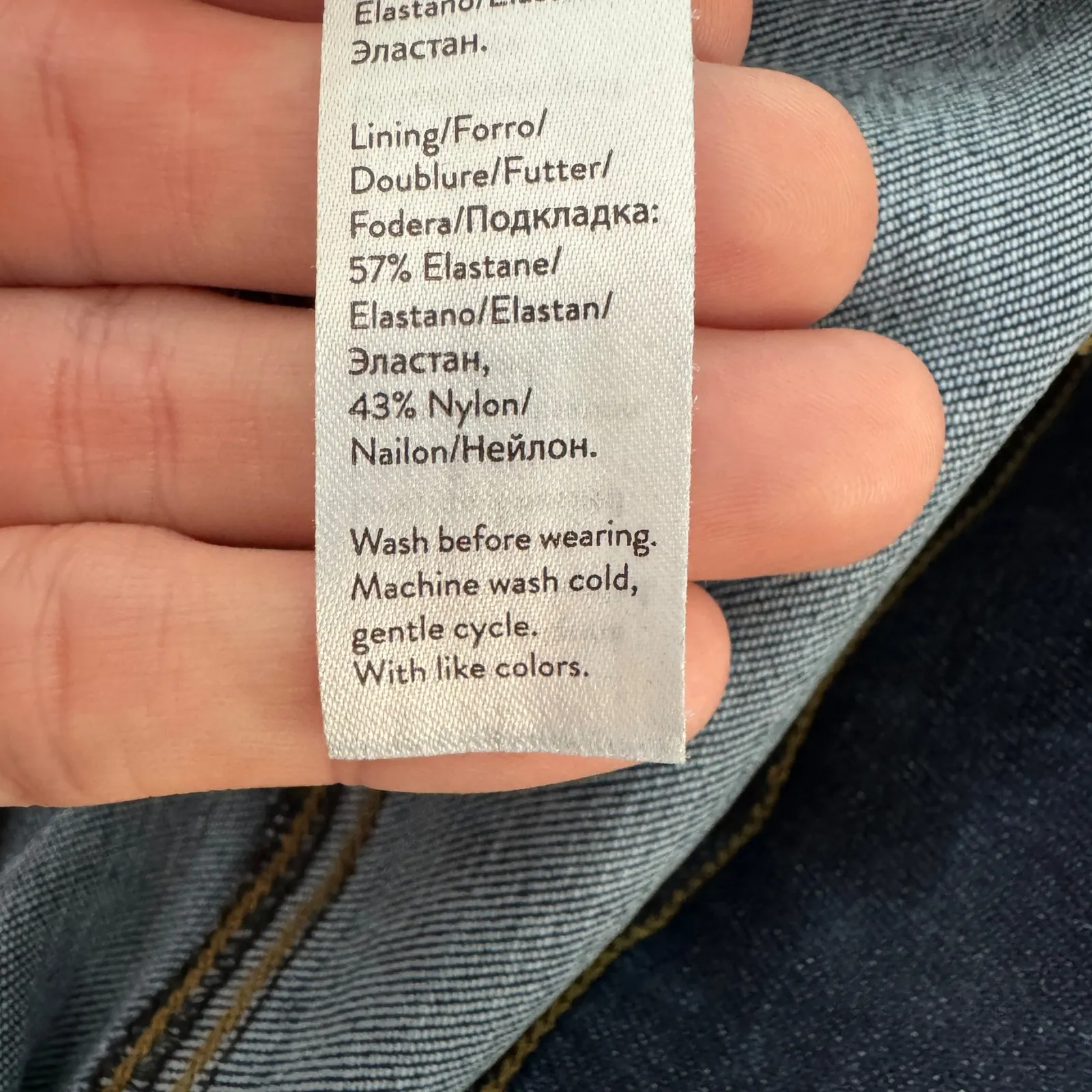 Spanx Cropped Flare Jeans Size Medium Blue Two Tone Stretch Comfort Casual Chic - Image 10