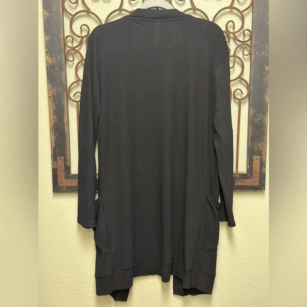 Tickled Teal black long sleeve open cardigan - Image 2