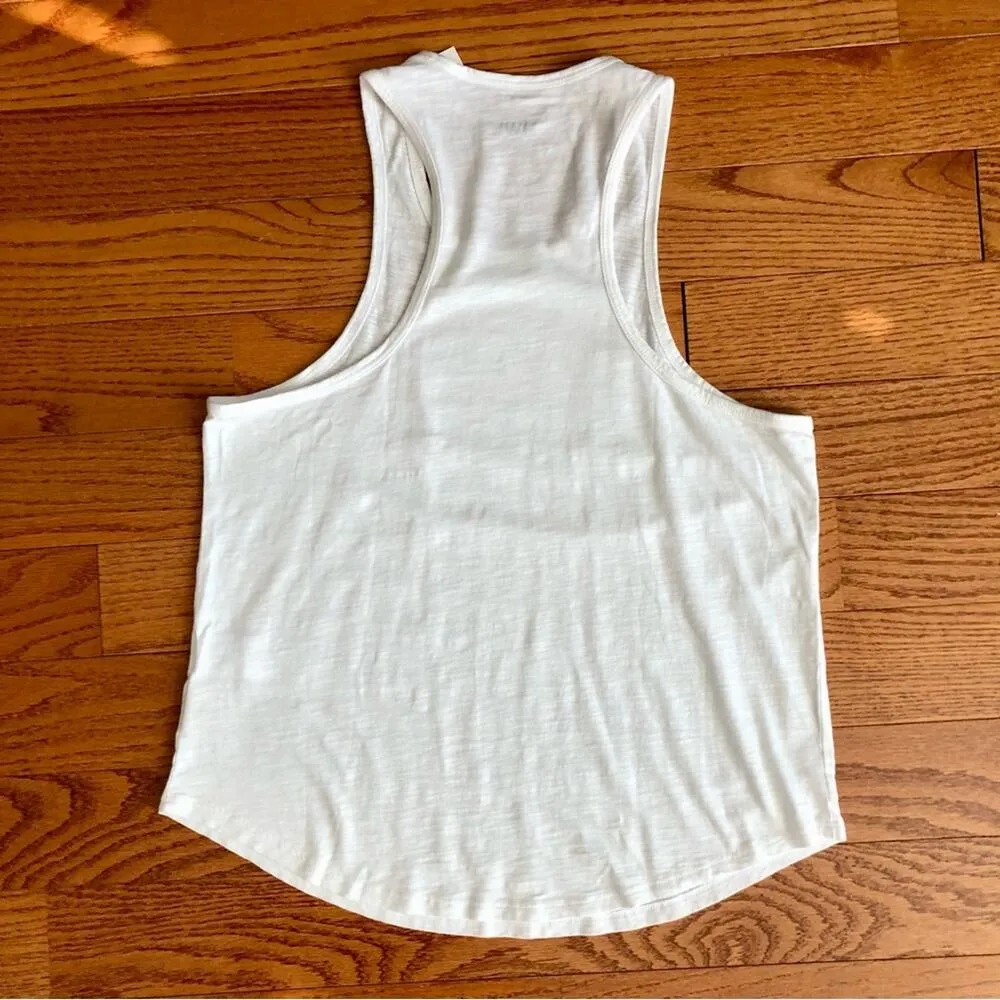 NWT MADEWELL MWL Long Racerback White Cotton Tank Women’s Size M - Image 10