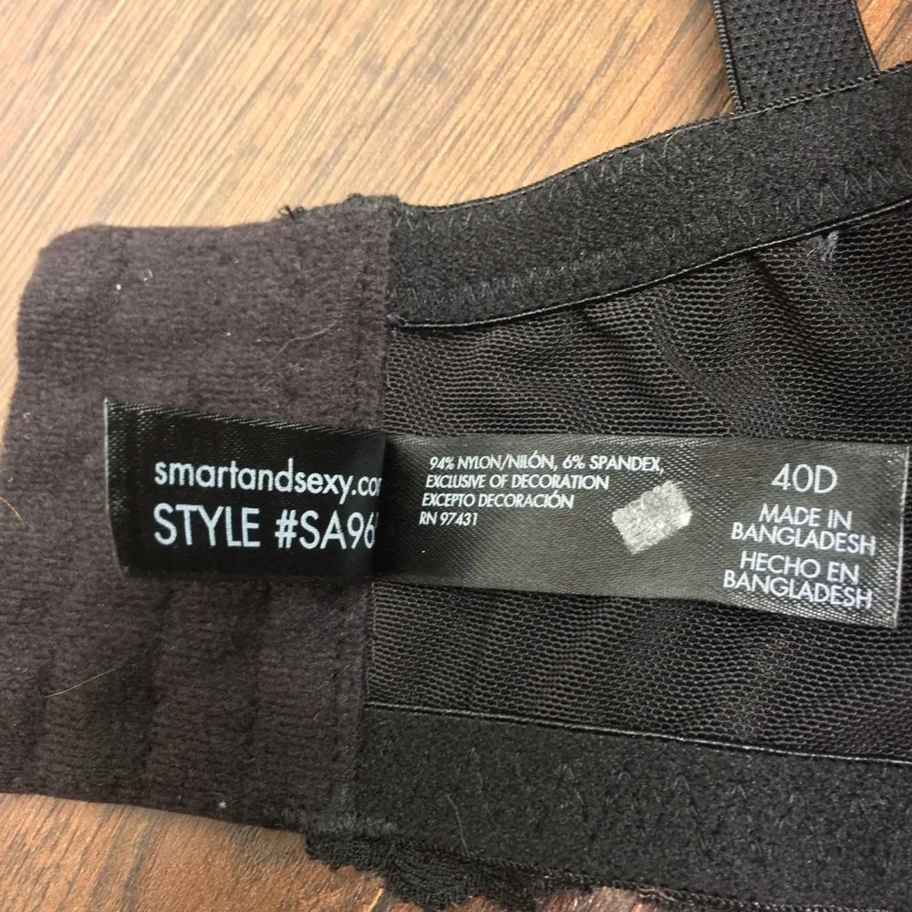 Smart & Sexy 40D Black lace lined bra push up - Image 7