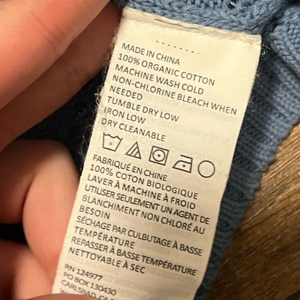 prAna Women's Parker Sweater Open Knit Dusty Skies - Image 6