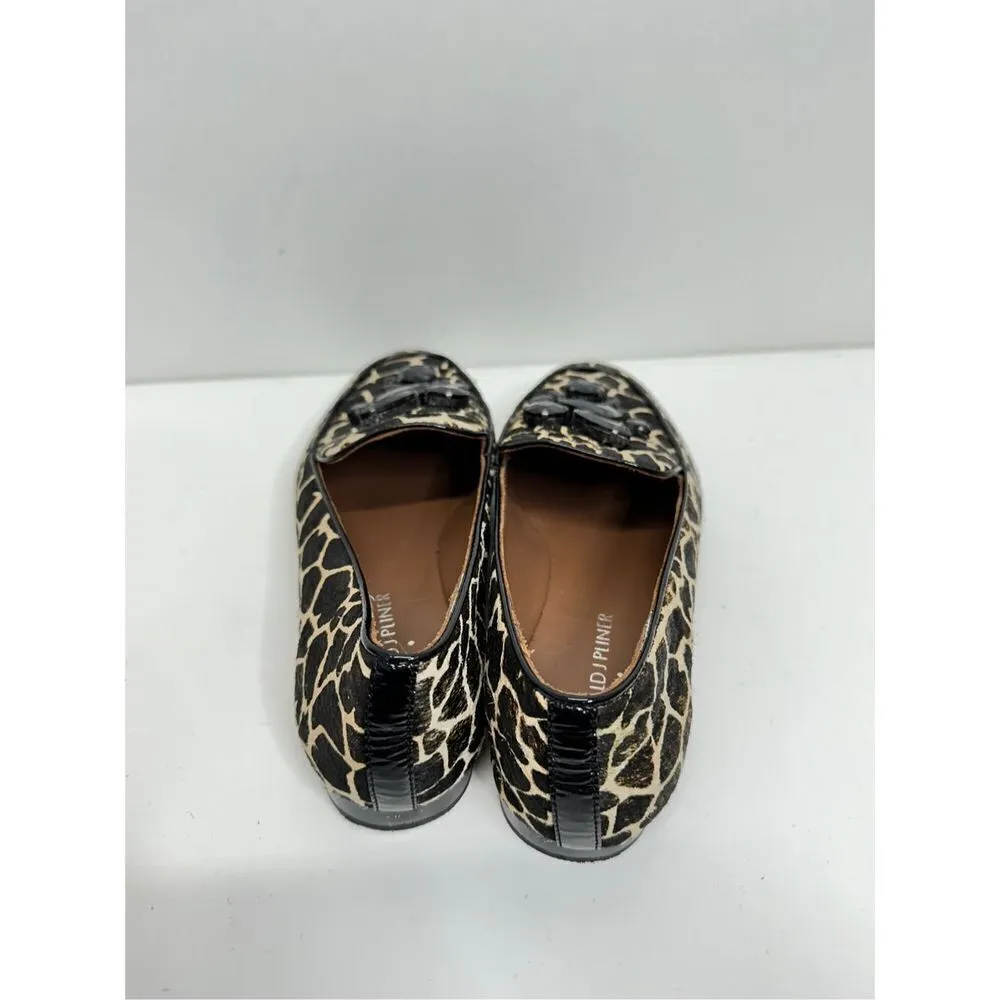 Donald J Pliner Loafers Womens 6.5 Ponyhair Animal Print Jeweled Slip On‎ Shoes Black - Image 8