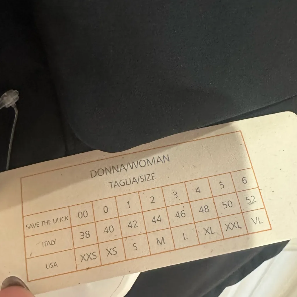 Save The Duck Bessie Faux Shearling Lined Coat Black Water Resistant XS NWT - Image 9