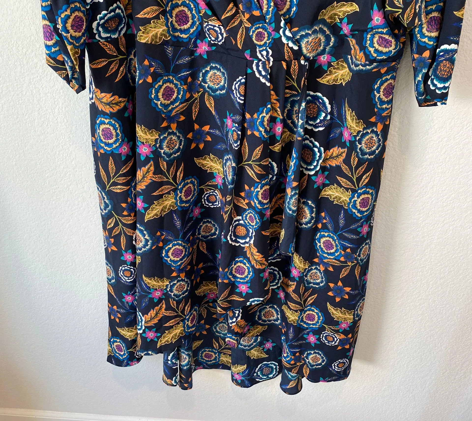 Floral High Low Faux Wrap Dress Size 18W - Image 3