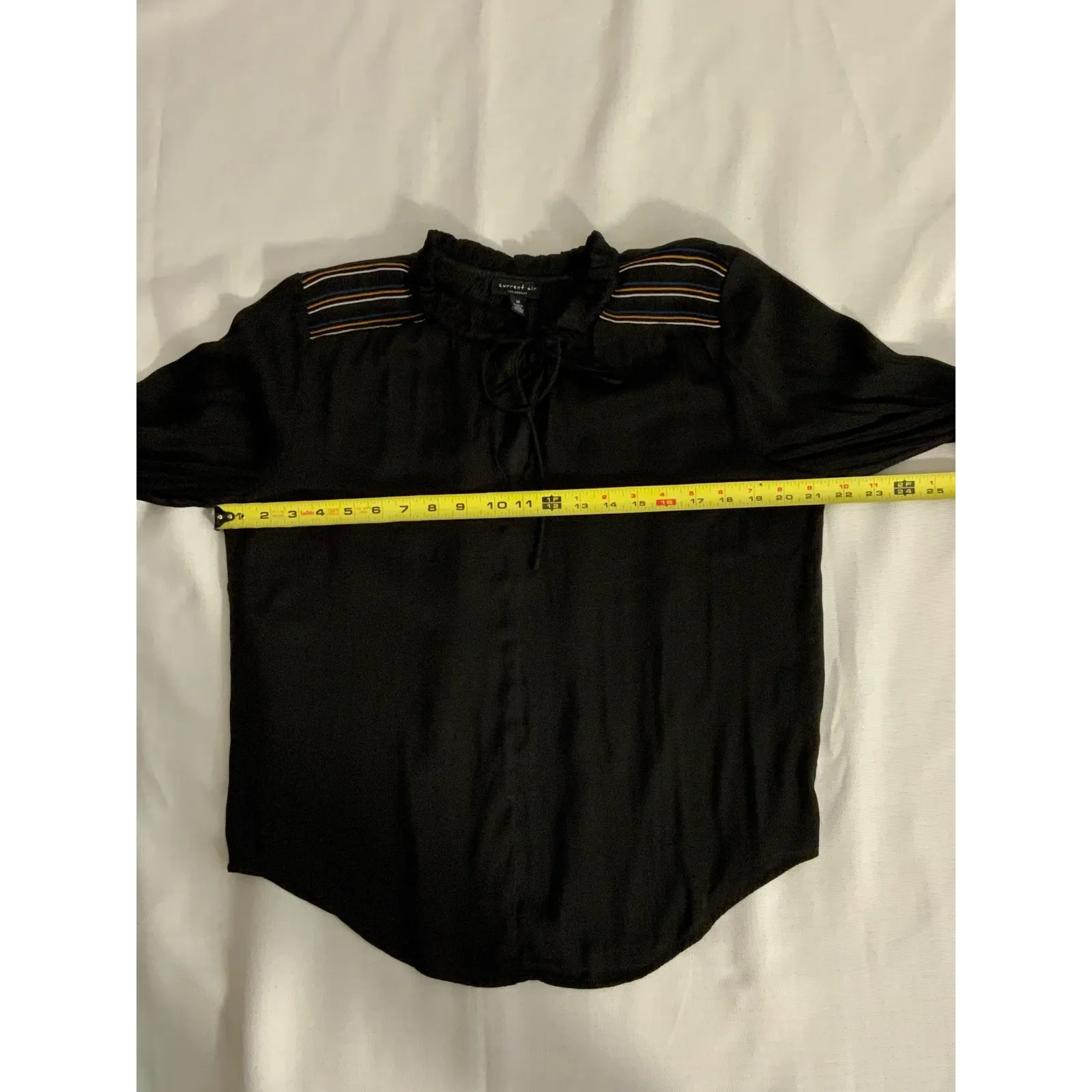 Current Air Black Blouse with shoulder stripes‎ - Image 5