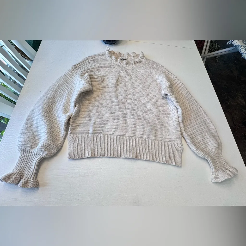 Madewell Cream Turtleneck Sweater - Image 2