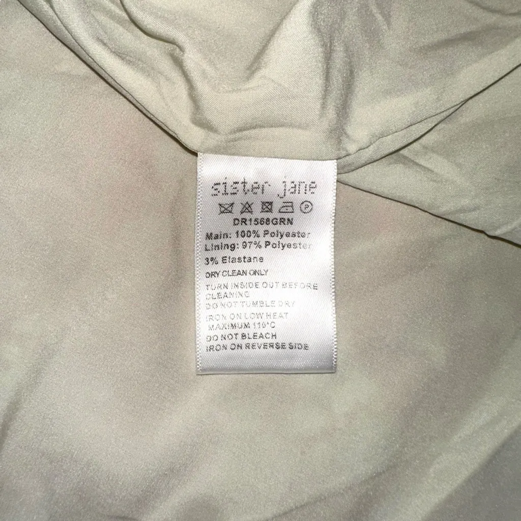 NWT Sister Jane Celosia Jacquard Floral Long Sleeve Mini Dress SMALL Green - Image 6