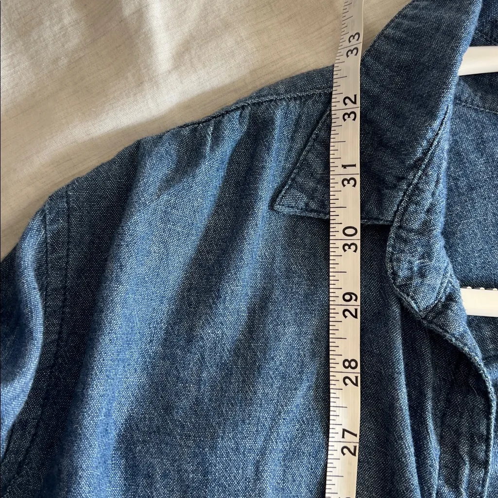 CP Shades Indigo Cotton Twill Tunic Shirt Sz Medium - READ Pockets Lightweight - Image 11