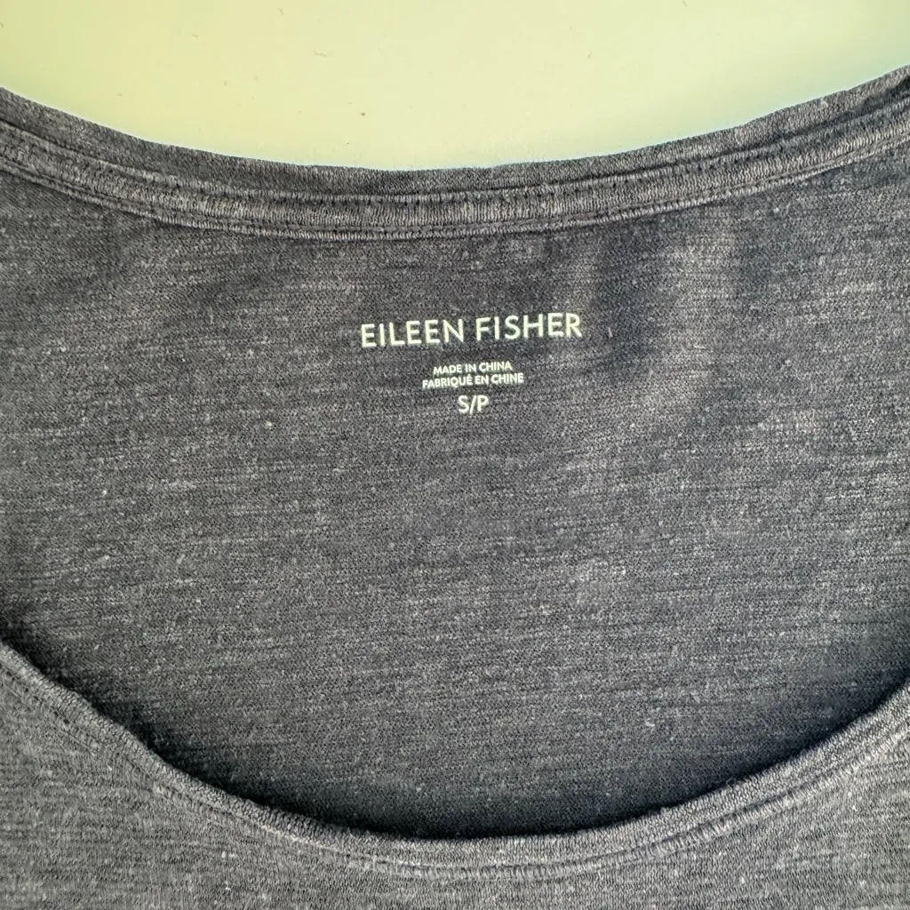 Eileen Fisher Organic Cotton Hemp Navy Blue Pocket Dress Size Small NWOT - Image 3