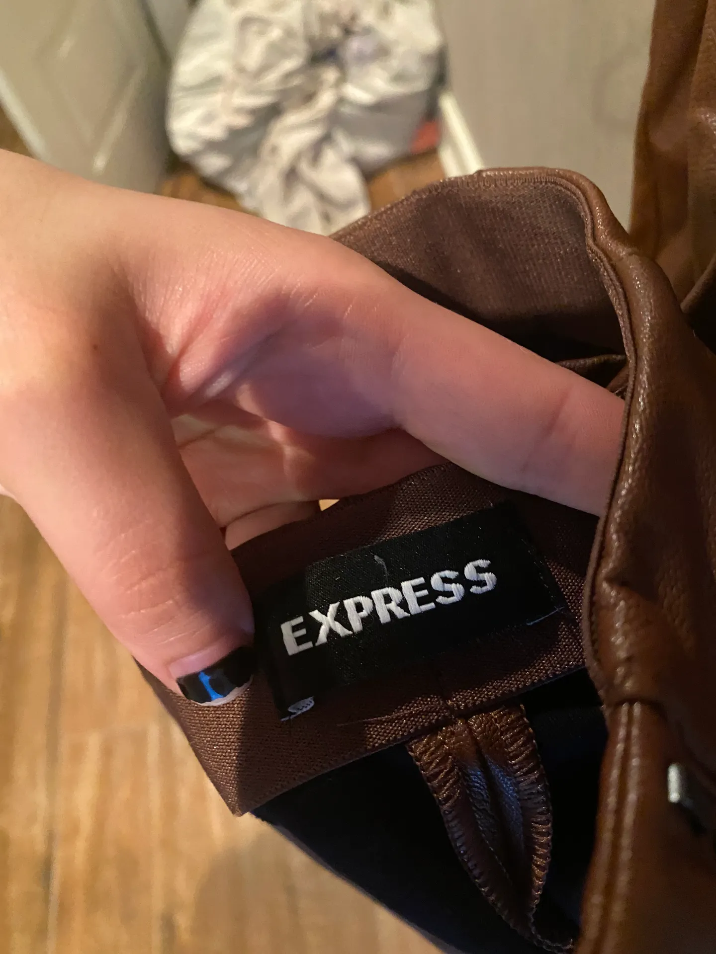 EXPRESS brown leather pants - Image 5