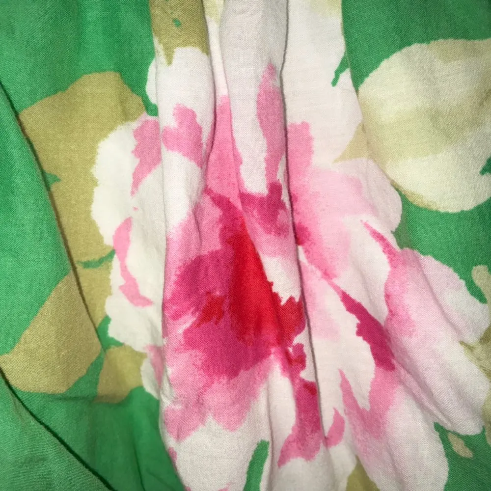 PRE OWNED  Green Floral Ruffle Skirt XS - Image 3