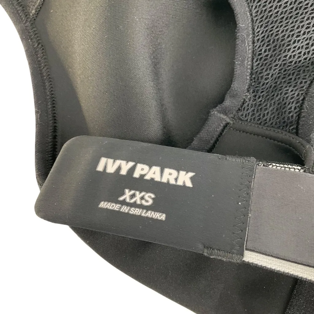 Ivy Park XXS Black Sports Bra With Mesh Back & Elastic Band - Image 3
