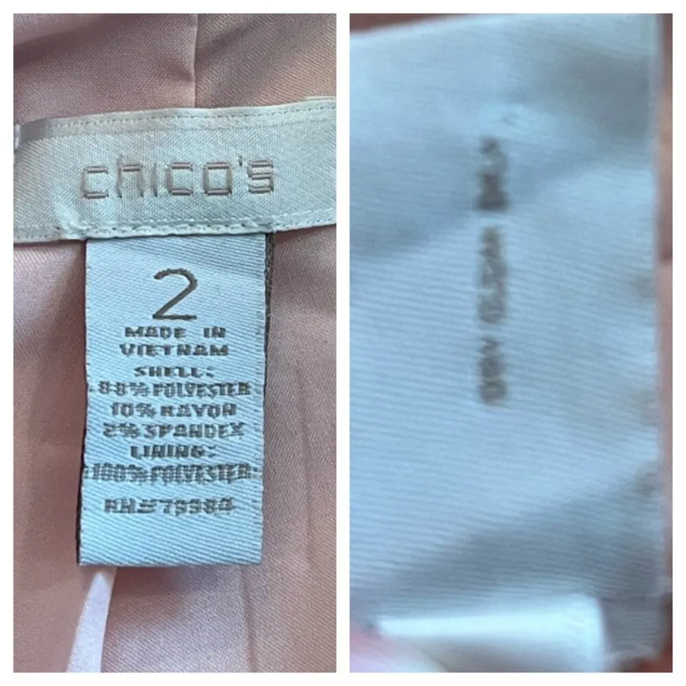 Chico’s Women’s Coat Moto Style Zip Front Jacket Pink Size 2 Women's Size M - Image 12