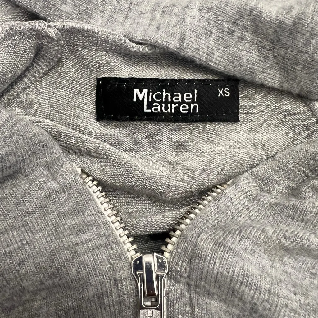 NWT Revolve x Michael Lauren Everado Full Zip Hoodie in Heathered Grey Oversized - Image 2