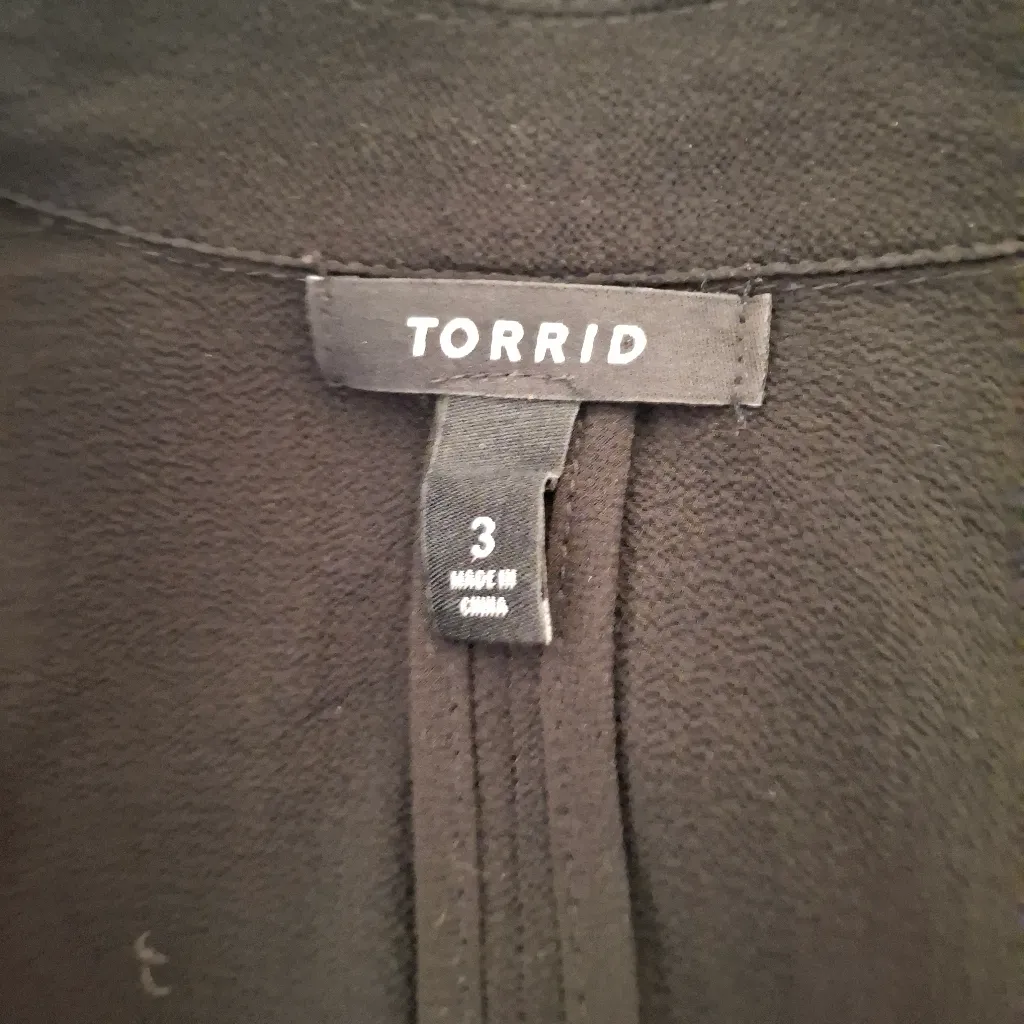 Torrid Sz 3 Women's Black Open Front Blazer/cardigan - Image 10