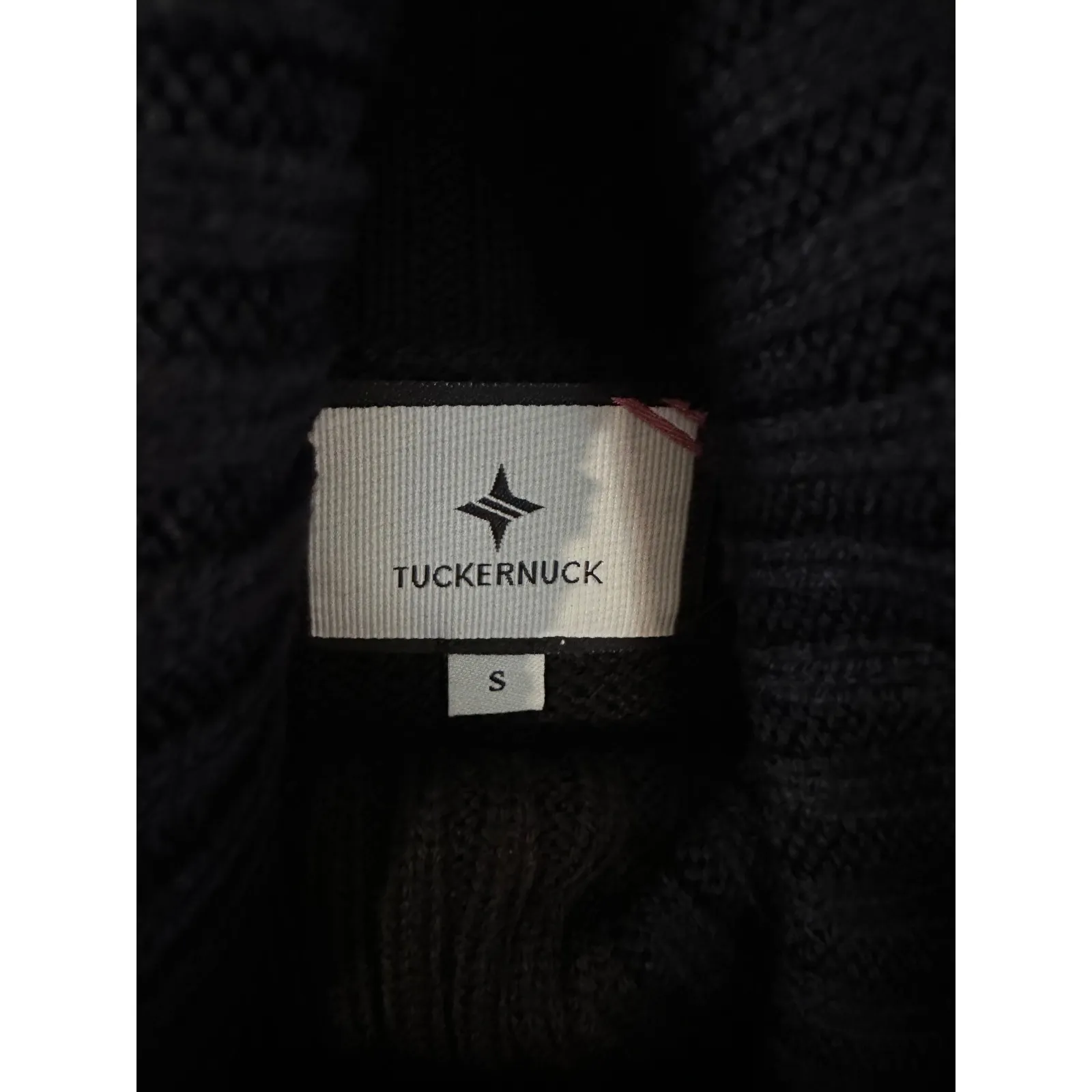 Tuckernuck Black Sophia Sweater Tunic SZ S Gold Button Turtleneck Wool Blend - Image 3