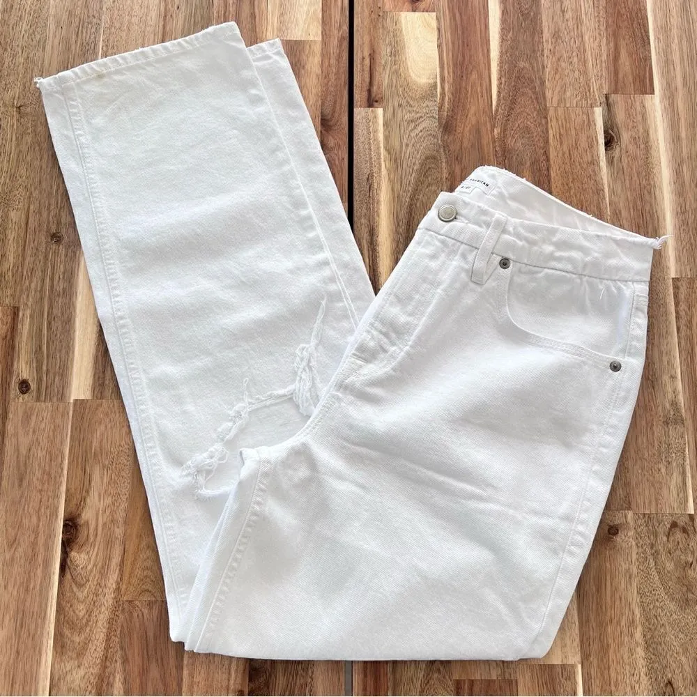 NWT Good American Good '90s Duster Natural Fray White - Image 3