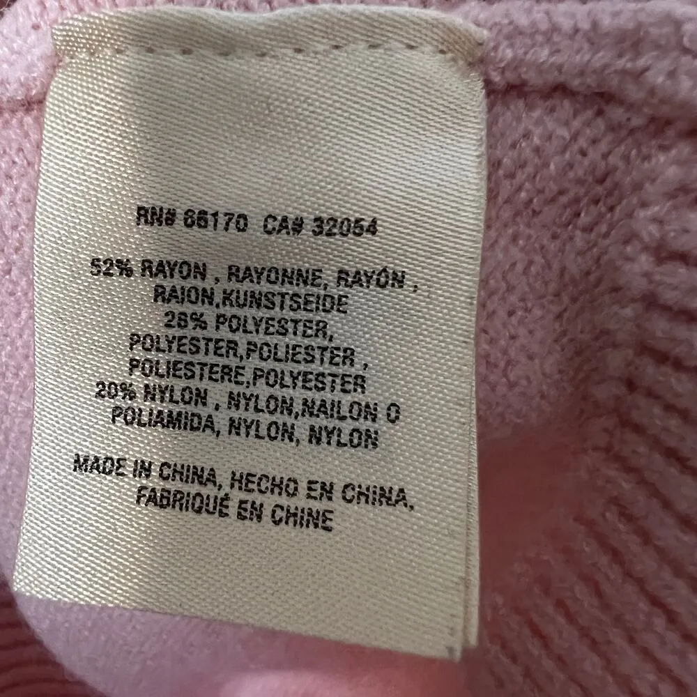 Anthropologie MOTH Off the Shoulder Boat Neck Light Pink Sweater Size XS - Image 7