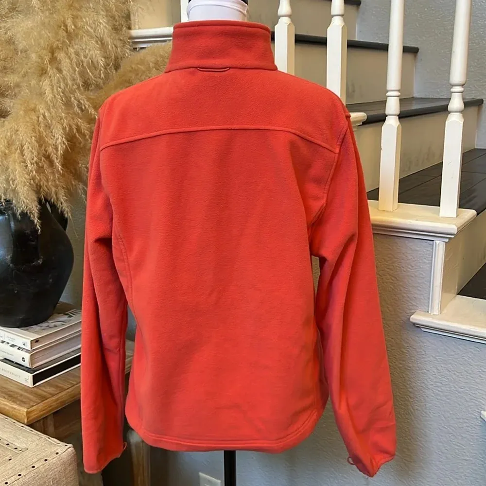 L.L. Bean Full Zip Outdoors Burnt Orange Fleece Polartec Jacket Size Medium - Image 5