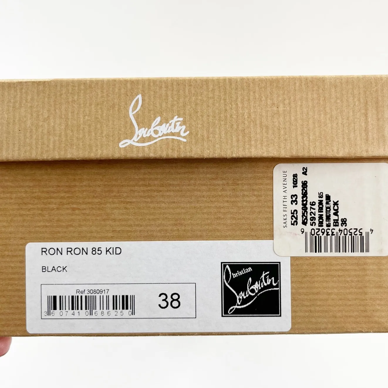 Christian Louboutin Ron Ron 85 Kid Leather Round Toe Stilettos Pump Black 38 - Image 12