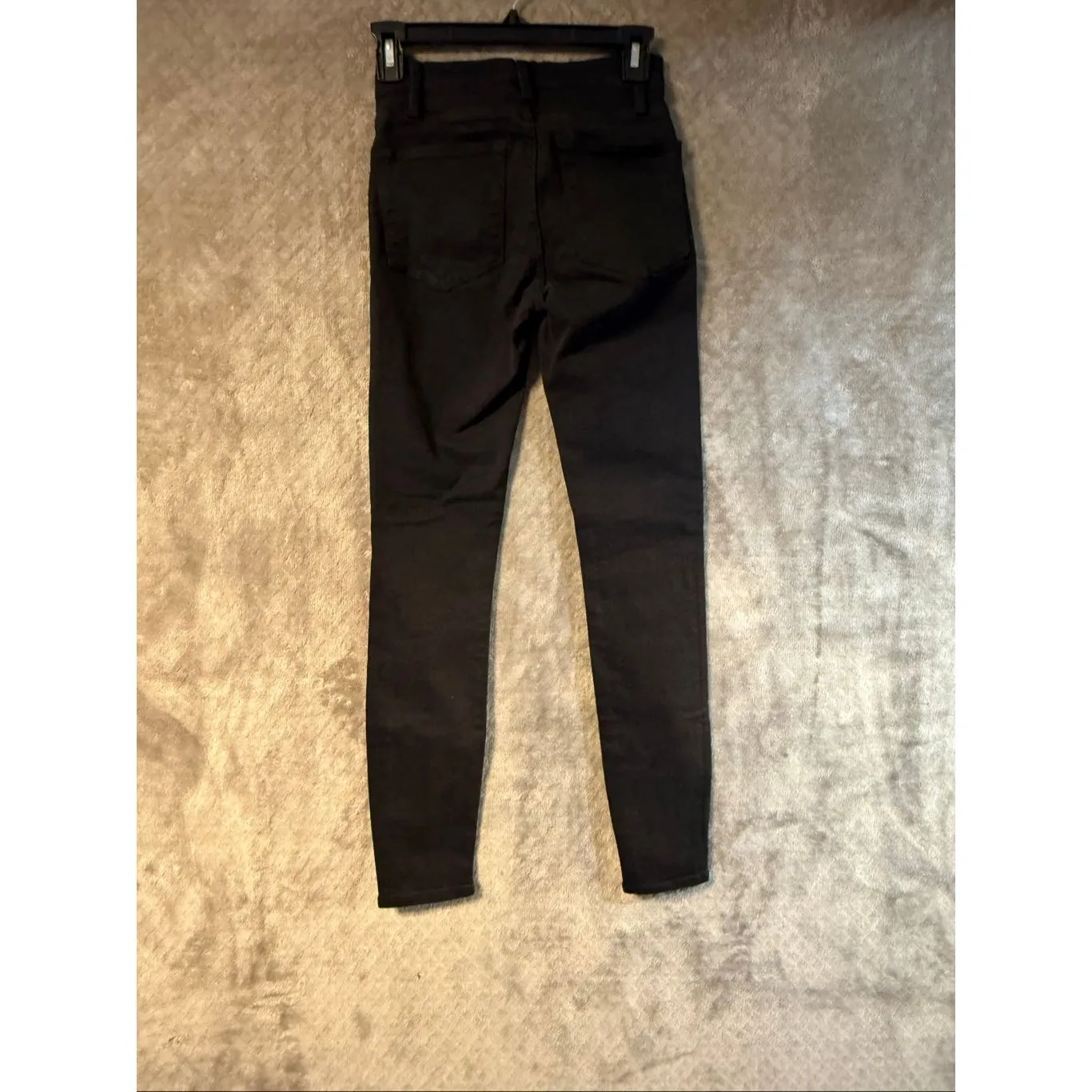 Frame Le High Skinny Black Denim Jeans Cottin Blend Non Ripped size 24 #765 - Image 2