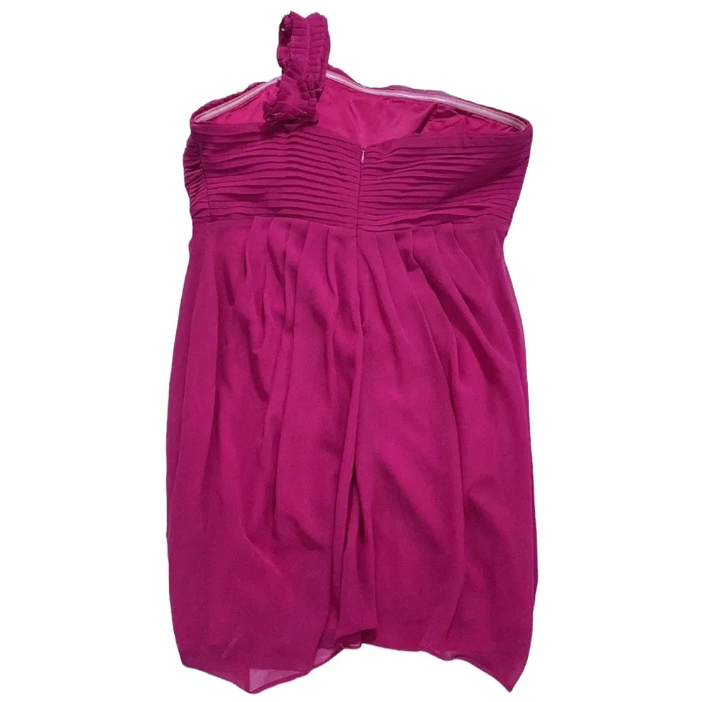 Arden B tulip shape chiffon mini dress with floral appliqué and ruffle size M - Image 32