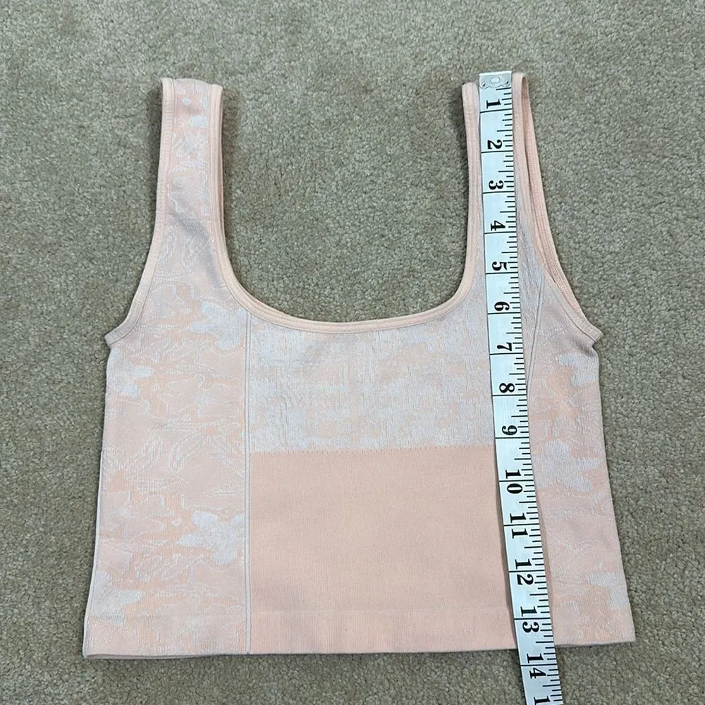 Free People Movement Pink Cropped Tank Top Sporty Athletic Women Size XS - Image 4