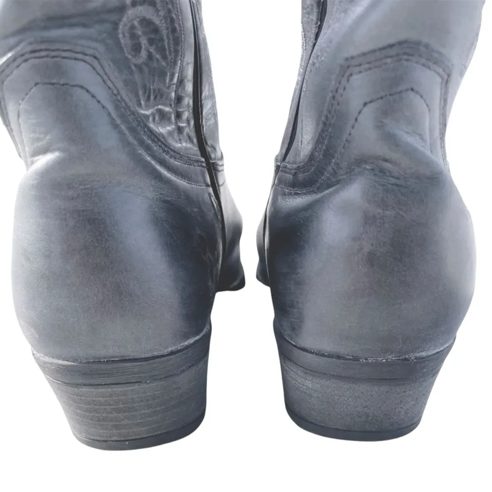 Sterling River 6.5 Gray Leather Cowgirl Western Boots Embroidered Mexico SRC 516 - Image 8