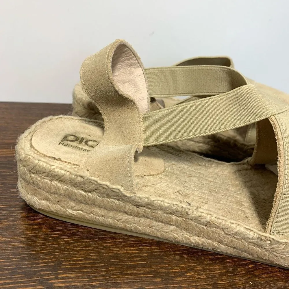 Picon Spain Leather Espadrilles size 9 Tan - Image 3