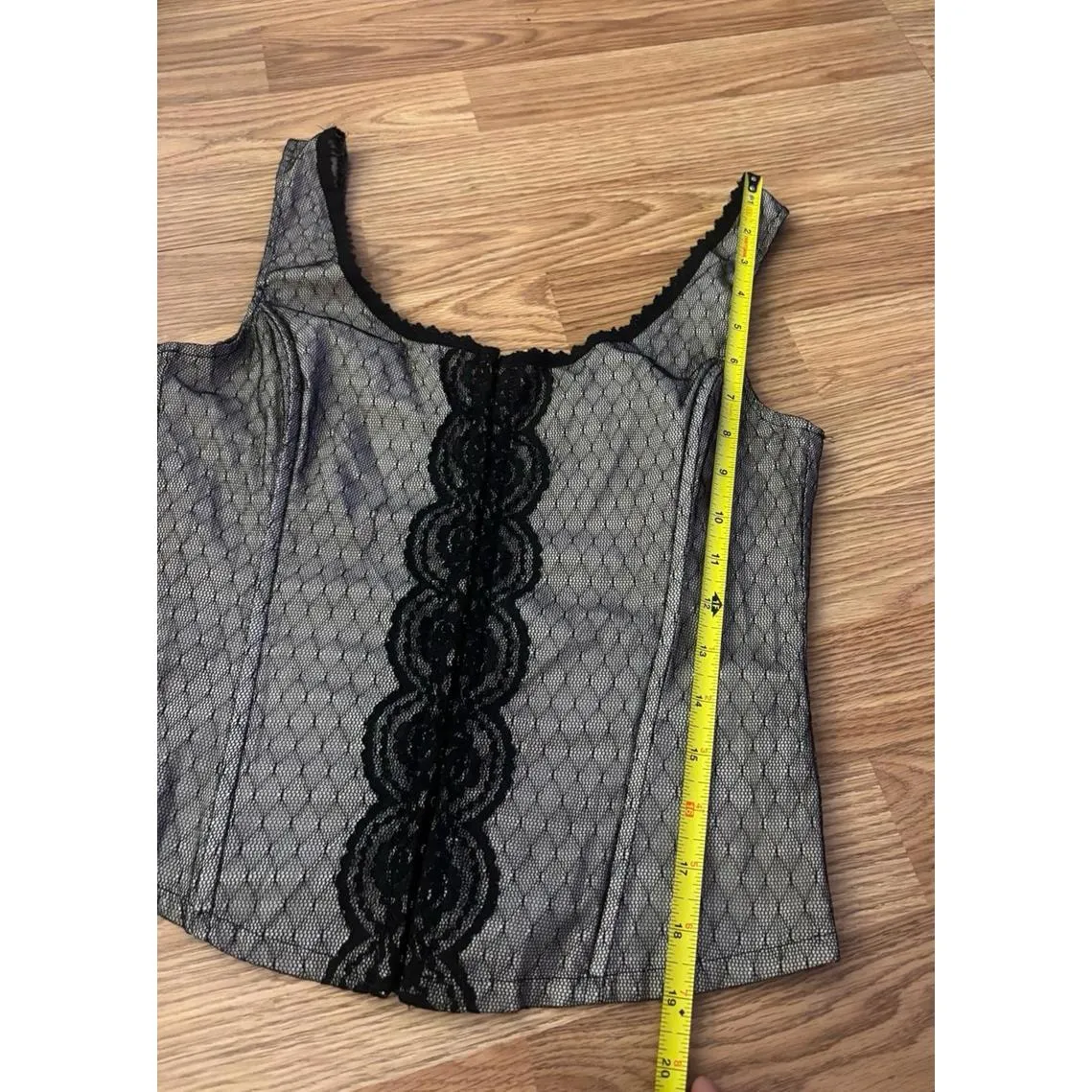 Y2K Charlotte Russe Corset Lace Tank Top Size Large - Image 3