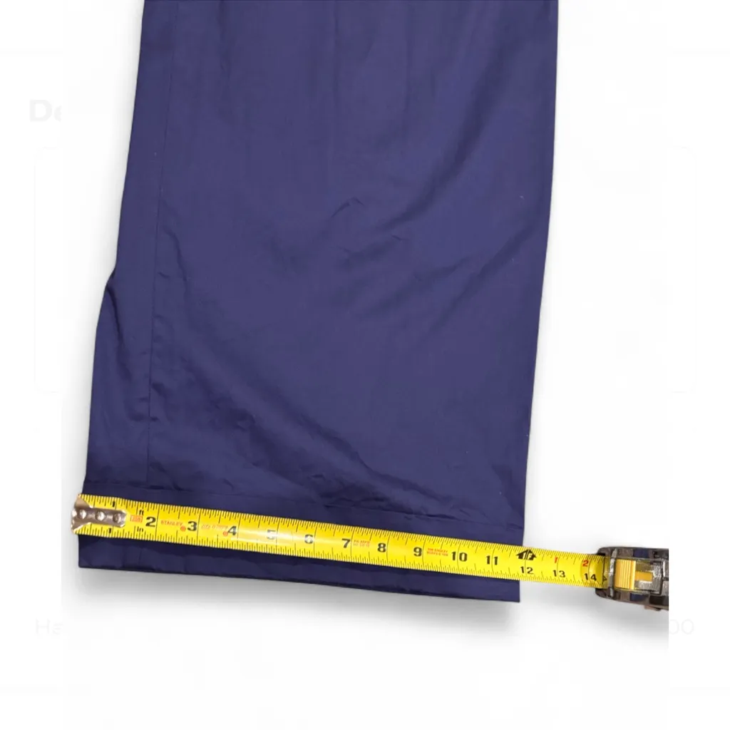 J.Crew Essential Wide Leg Trousers Pleated Blue Cotton Stretch Slacks Size 14 - Image 5