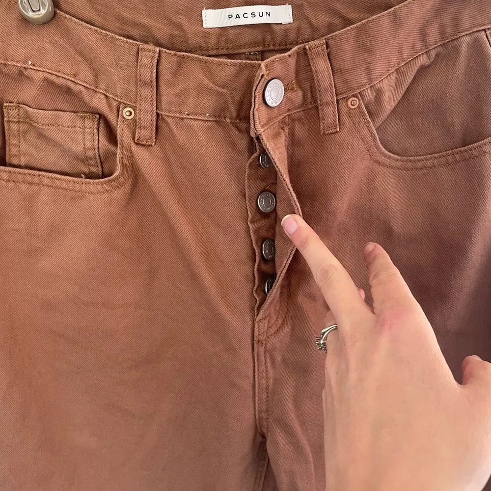 PacSun Brown High Waisted Bootcut Jeans size 28 - Image 4