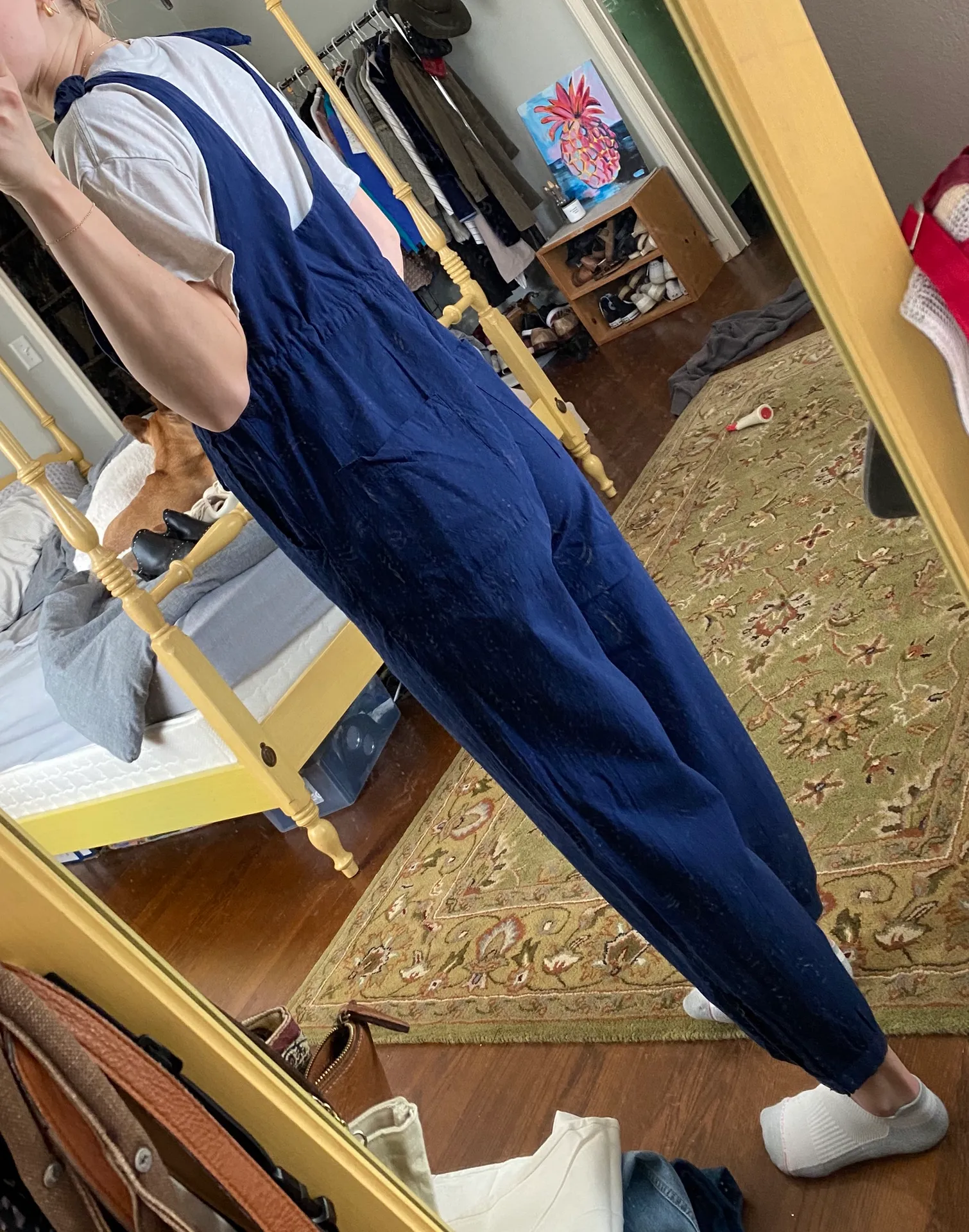 Earthbound Blue Overalls With Ties - Image 2