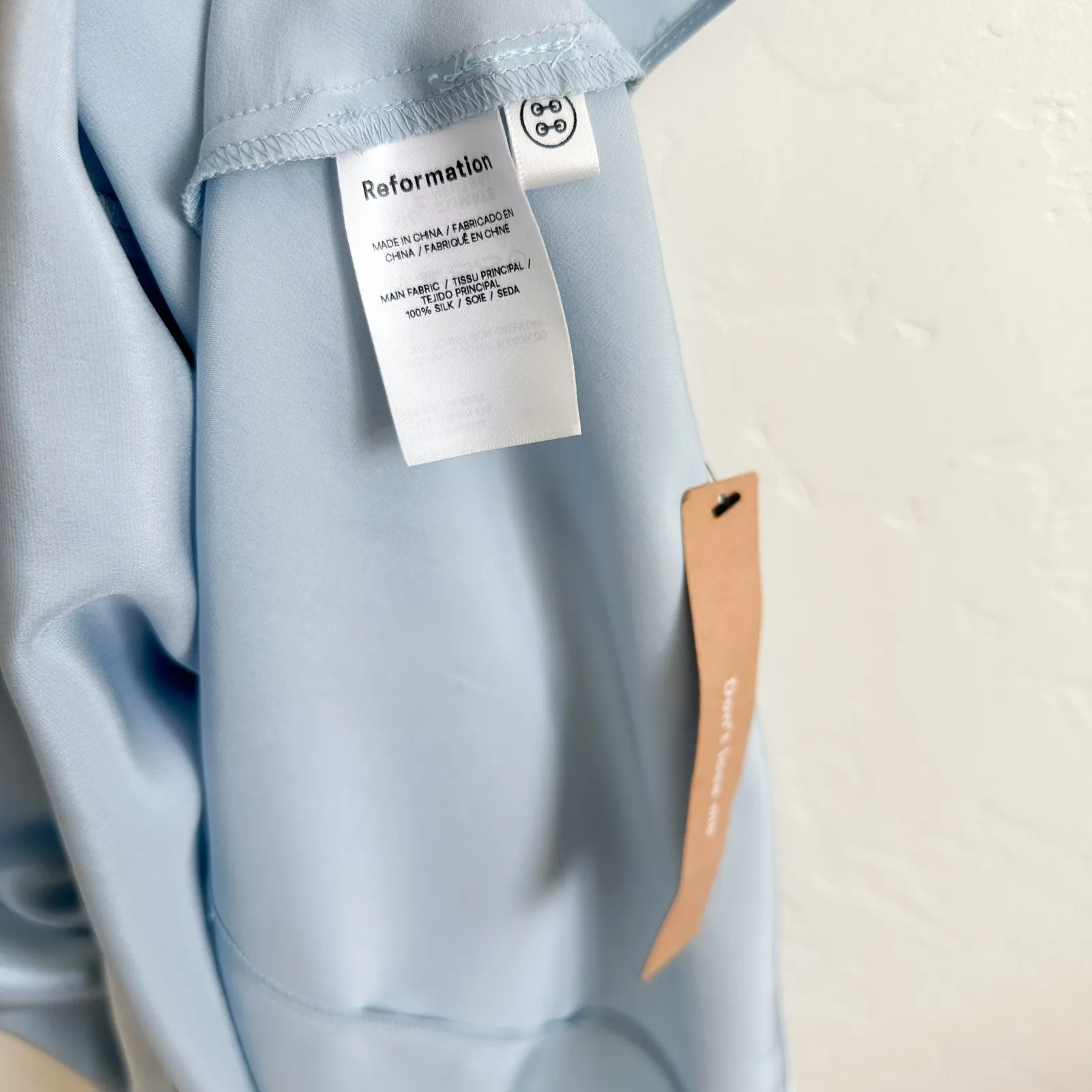 Reformation | Daytona 100% Silk Midi Slip Dress in‎ Mineral Blue - Image 11