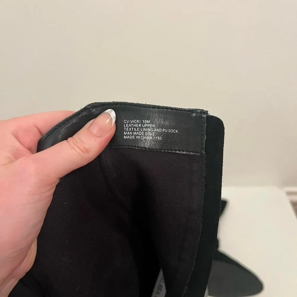 Chelsea & Violet Vicki Black Suede & leather Ankle Boots​ - Image 6