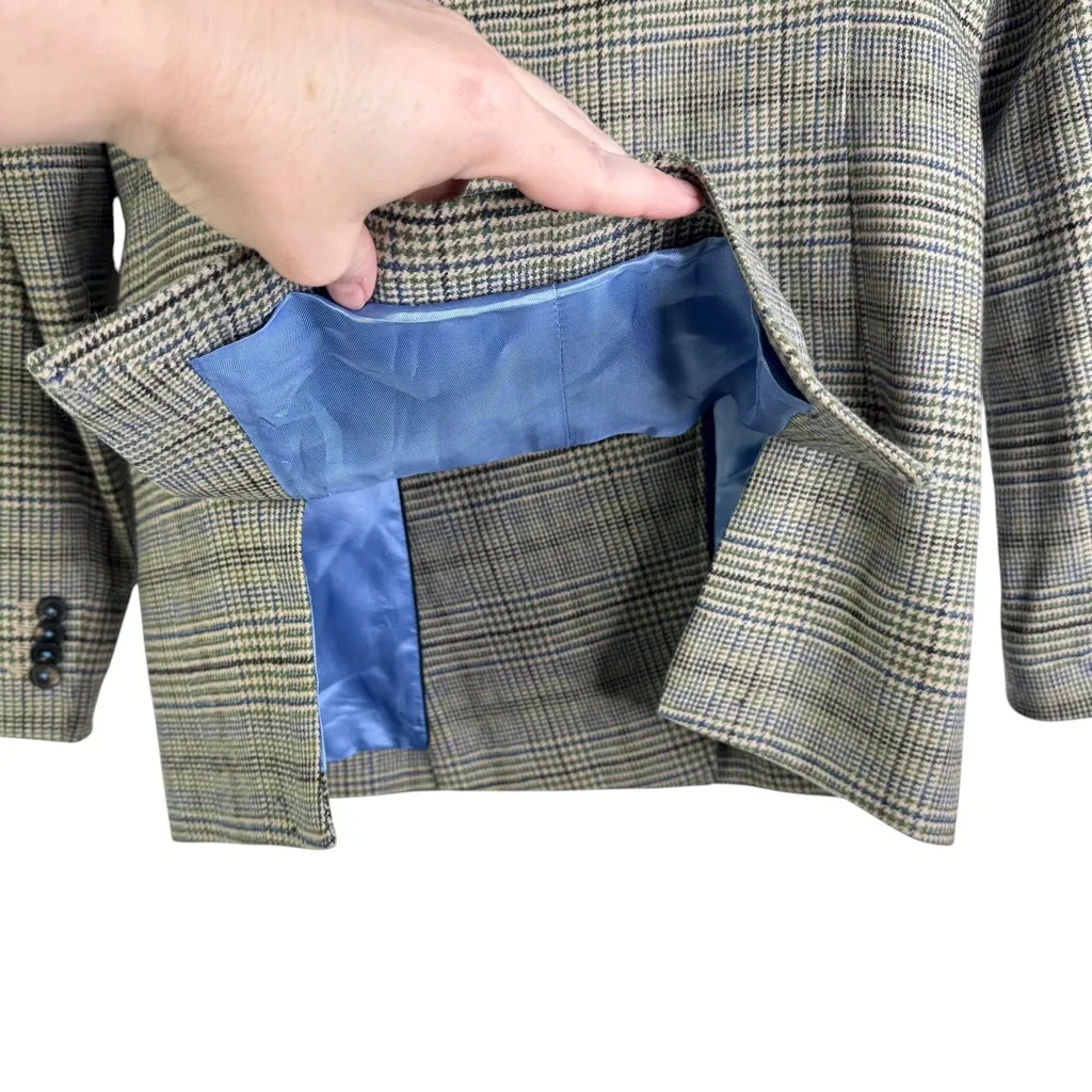 J. McLaughlin Foxley Wool-Blend Jacket Blazer Plaid Wool Blend Size 0 Academia - Image 11